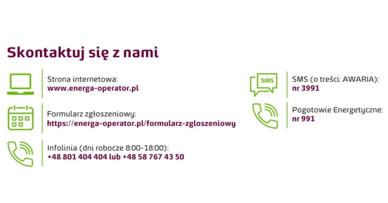 Energa Operator Kalisz - kontakt w sprawie awarii prądu i numer telefonu